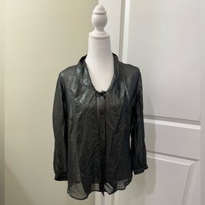 Liz Claiborne Career Black Blouse Size M